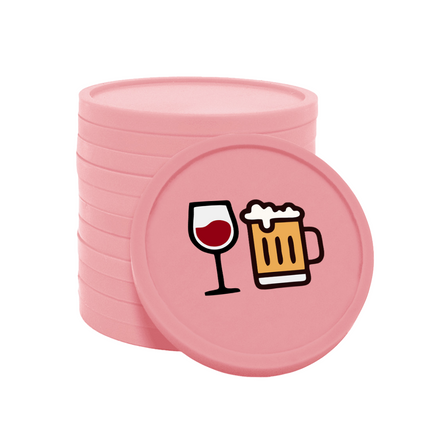Fichas de plastico de cerveza y vino Ø29 mm - 100 unidades