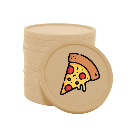 Fichas de plastico icono de pizza Ø29mm - 100 unidades
