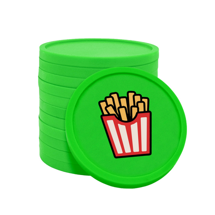 Fichas de plastico patatas fritas Ø29 mm - 100 unidades