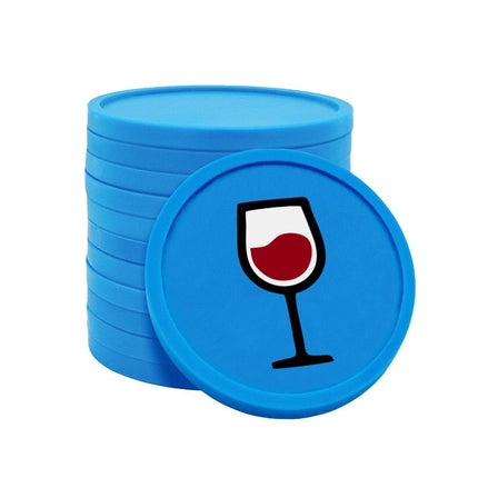 Fichas de plástico copa de vino Ø29 mm - 100 unidades