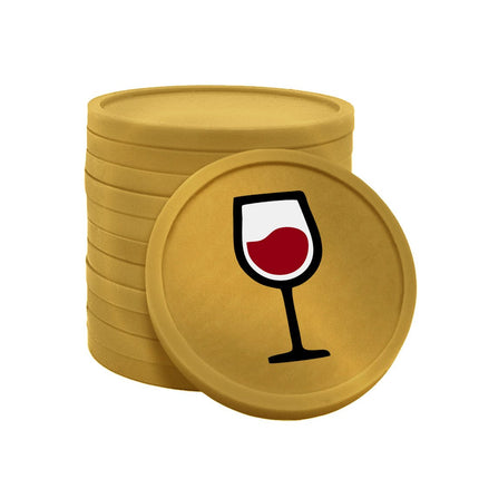 Fichas de plástico copa de vino Ø29 mm - 100 unidades