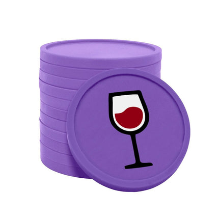 Fichas de plástico copa de vino Ø29 mm - 100 unidades