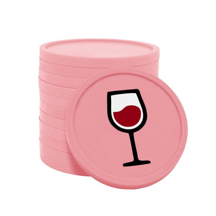 Fichas de plástico copa de vino Ø29 mm - 100 unidades