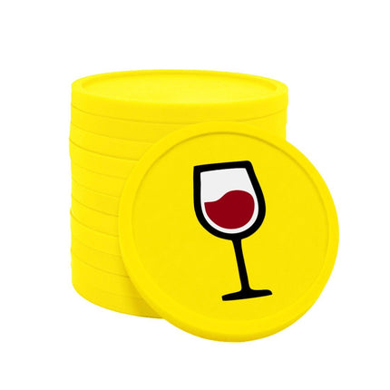 Fichas de plástico copa de vino Ø29 mm - 100 unidades
