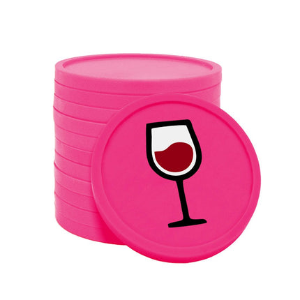 Fichas de plástico copa de vino Ø29 mm - 100 unidades
