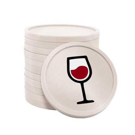 Fichas de plástico copa de vino Ø29 mm - 100 unidades