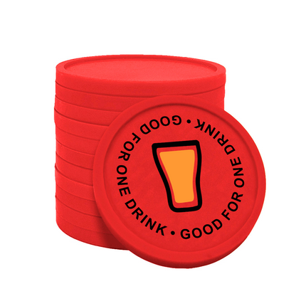 Fichas de plastico Good for one drink Ø29 mm - 100 unidades