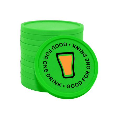 Fichas de plastico Good for one drink Ø29 mm - 100 unidades