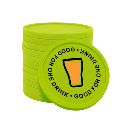 Fichas de plastico Good for one drink Ø29 mm - 100 unidades