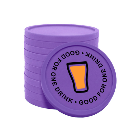 Fichas de plastico Good for one drink Ø29 mm - 100 unidades