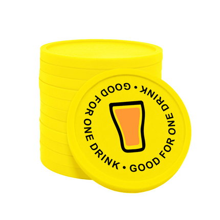 Fichas de plastico Good for one drink Ø29 mm - 100 unidades