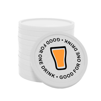 Fichas de plastico Good for one drink Ø29 mm - 100 unidades