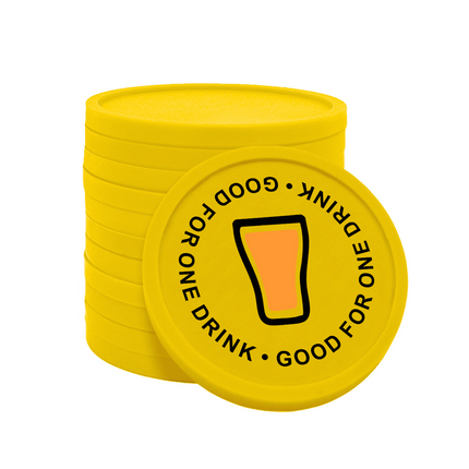 Fichas de plastico Good for one drink Ø29 mm - 100 unidades