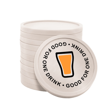 Fichas de plastico Good for one drink Ø29 mm - 100 unidades