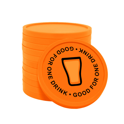 Fichas de plastico Good for one drink Ø29 mm - 100 unidades