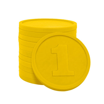 Fichas de plastico con el número ''1'' Ø29 mm - 250 unidades