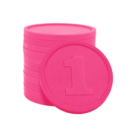 Fichas de plastico con el número ''1'' Ø29 mm - 250 unidades