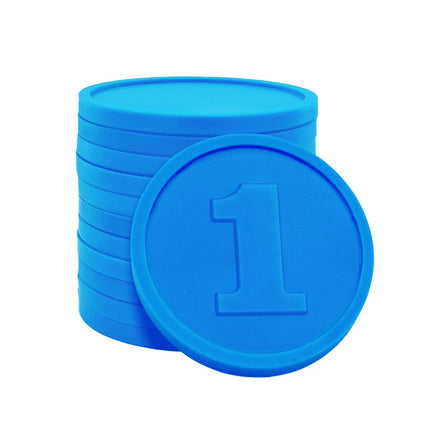 Fichas de plastico con el número ''1'' Ø29 mm - 250 unidades