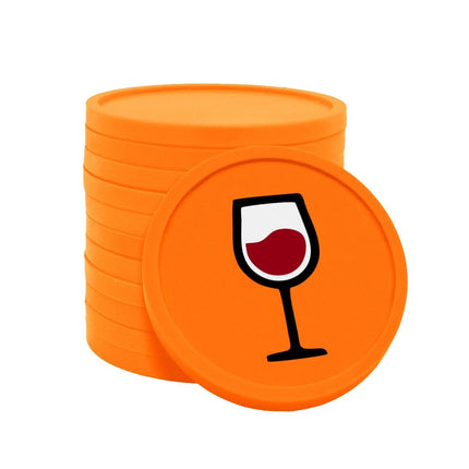 Fichas de plástico copa de vino Ø29 mm - 100 unidades