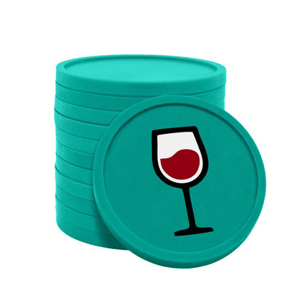 Fichas de plástico copa de vino Ø29 mm - 100 unidades