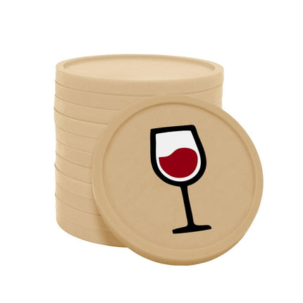 Fichas de plástico copa de vino Ø29 mm - 100 unidades