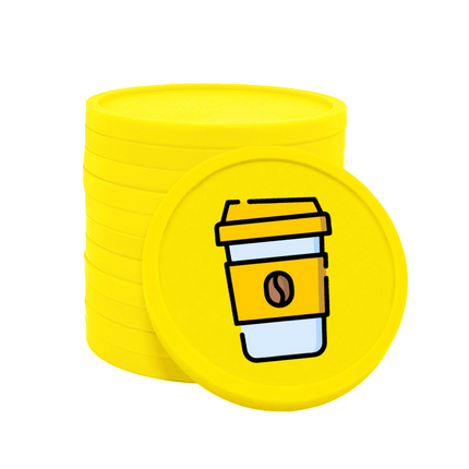 Fichas de plastico café para llevar Ø29 mm - 100 unidades