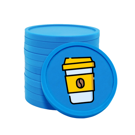 Fichas de plastico café para llevar Ø29 mm - 100 unidades