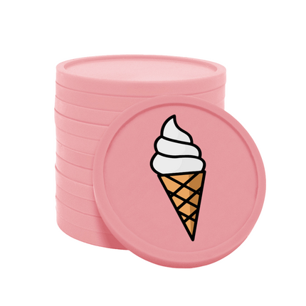 Fichas de plastico helado soft Ø29mm - 100 unidades