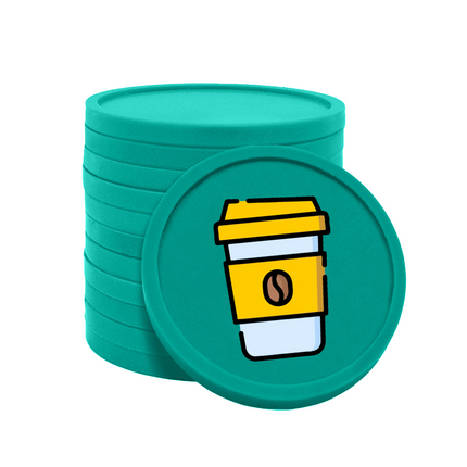 Fichas de plastico café para llevar Ø29 mm - 100 unidades