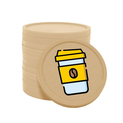 Fichas de plastico café para llevar Ø29 mm - 100 unidades