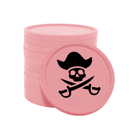 Fichas de plastico pirata Ø29 mm - 100 unidades