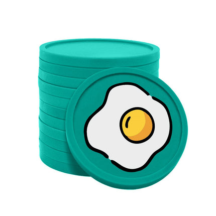 Fichas de plastico huevo frito Ø29 mm - 100 unidades