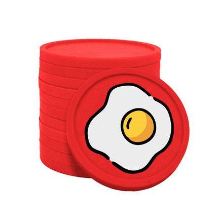 Fichas de plastico huevo frito Ø29 mm - 100 unidades