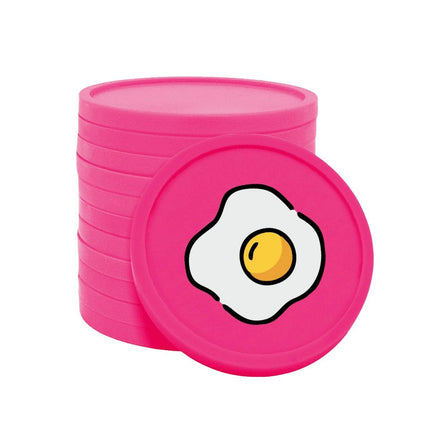 Fichas de plastico huevo frito Ø29 mm - 100 unidades