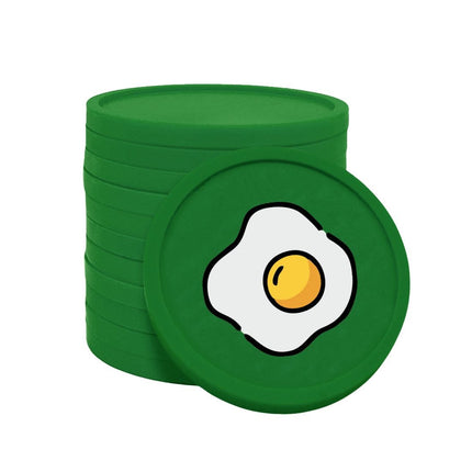 Fichas de plastico huevo frito Ø29 mm - 100 unidades