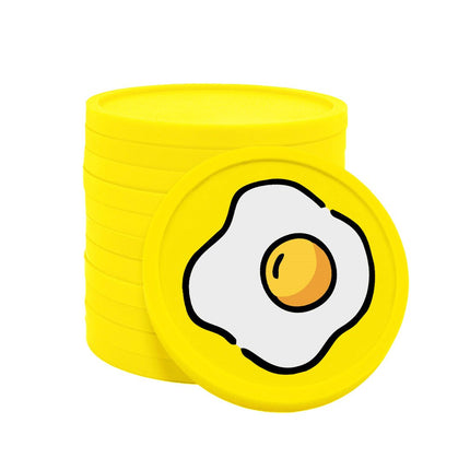 Fichas de plastico huevo frito Ø29 mm - 100 unidades