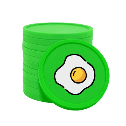 Fichas de plastico huevo frito Ø29 mm - 100 unidades