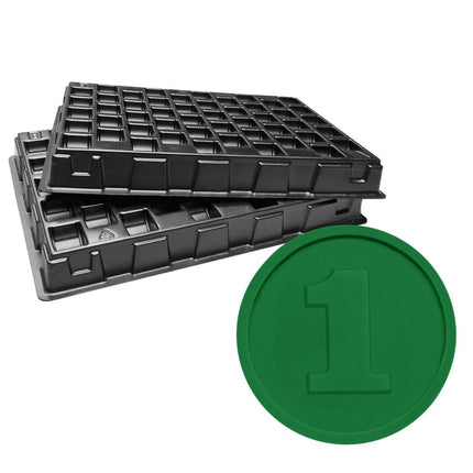 Bandejas de conteo con fichas plastico Ø29 mm - 1000 unidades