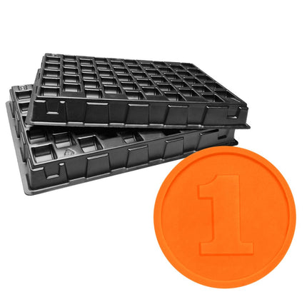 Bandejas de conteo con fichas plastico Ø29 mm - 1000 unidades