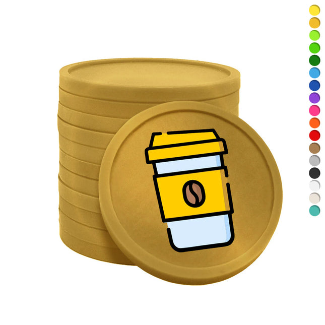 Fichas de plastico café para llevar Ø29 mm - 100 unidades