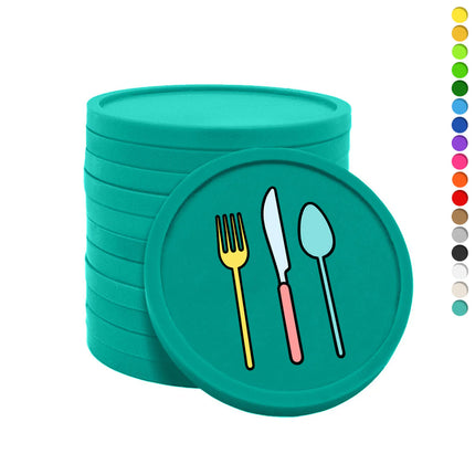 Fichas de plastico cubiertos en color Ø29 mm - 100 unidades