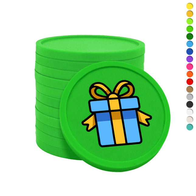 Fichas de plastico regalo Ø29 mm - 100 unidades