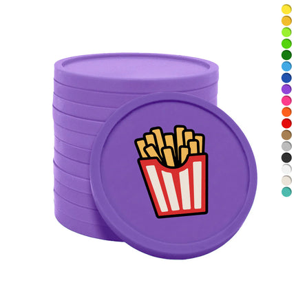 Fichas de plastico patatas fritas Ø29 mm - 100 unidades