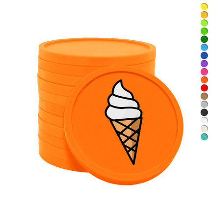 Fichas de plastico helado soft Ø29mm - 100 unidades