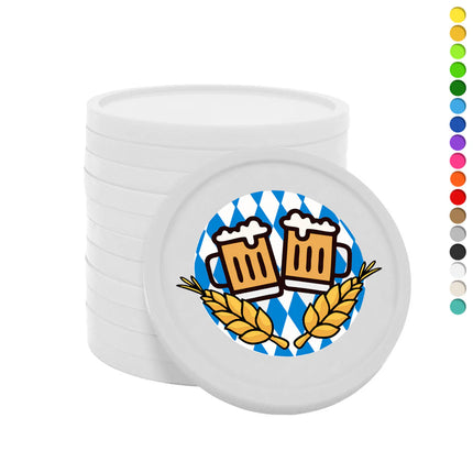 Fichas de plastiico Oktoberfest con espigas de trigo Ø29 mm - 100 unidades