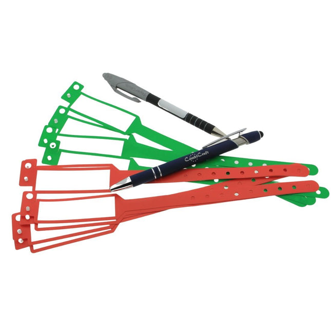 Pulseras de plastico esribible 249x25 mm - 100 unidades