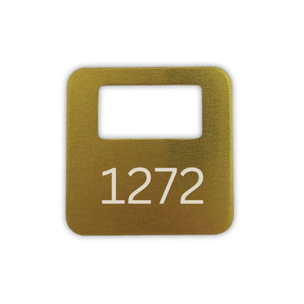 Fichas para guardarropa de aluminio Allox de color 35 x 35 mm