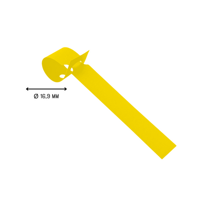 Loop-lock labels yellow PVC 120x13mm