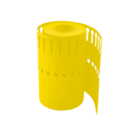 Loop-lock labels yellow PVC 120x13mm