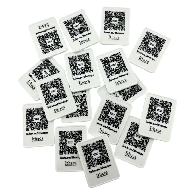 Fichas de plastico rectangular en blanco personalizadas 50x35 mm - 100 unidades